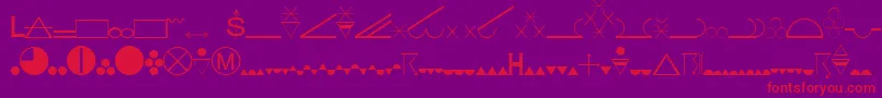 EsriClimatePrecipitation Font – Red Fonts on Purple Background