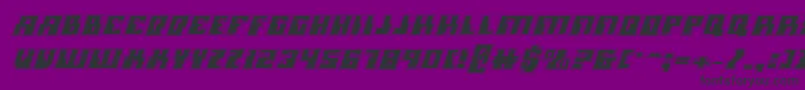 MicronianAcademyItalic Font – Black Fonts on Purple Background