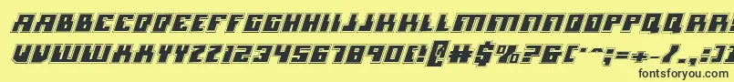 MicronianAcademyItalic Font – Black Fonts on Yellow Background