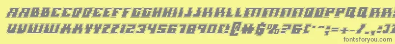 MicronianAcademyItalic Font – Gray Fonts on Yellow Background