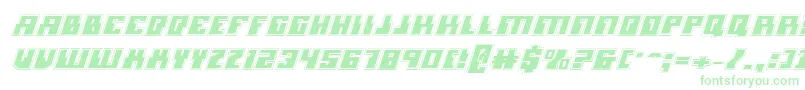MicronianAcademyItalic Font – Green Fonts on White Background