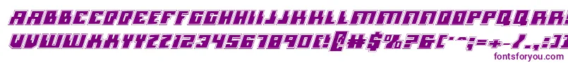 Czcionka MicronianAcademyItalic – fioletowe czcionki