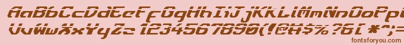 Police EnsignFlandryLaserItalic – polices brunes sur fond rose