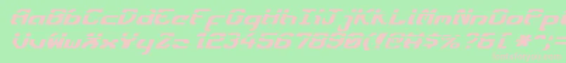 EnsignFlandryLaserItalic Font – Pink Fonts on Green Background