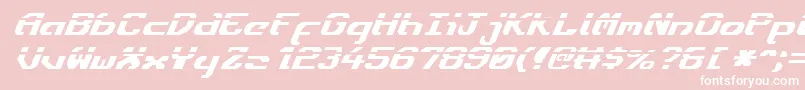 Police EnsignFlandryLaserItalic – polices blanches sur fond rose