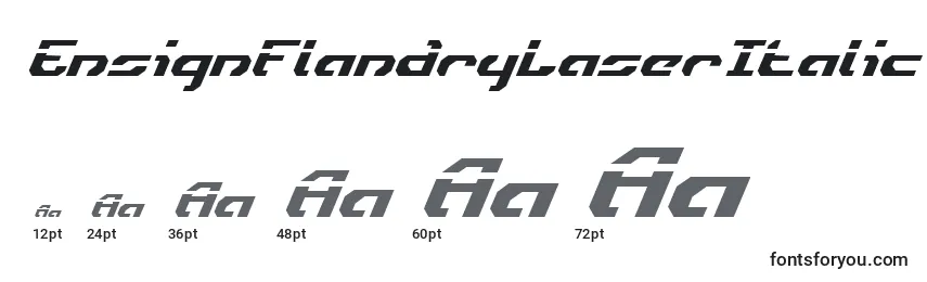 Размеры шрифта EnsignFlandryLaserItalic
