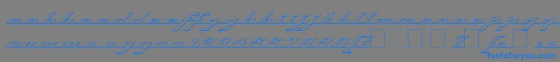 Topso-Schriftart – Blaue Schriften auf grauem Hintergrund