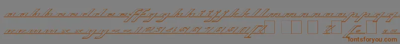 フォントTopso – 茶色の文字が灰色の背景にあります。