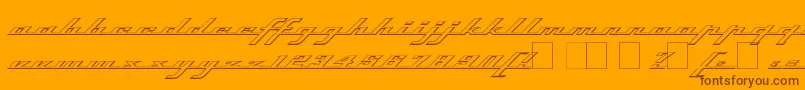 Topso-Schriftart – Braune Schriften auf orangefarbenem Hintergrund