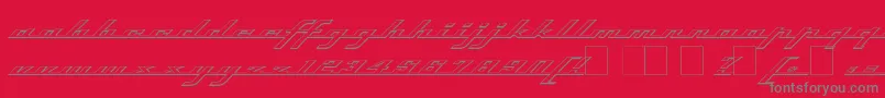 フォントTopso – 赤い背景に灰色の文字