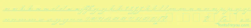 Topso Font – Green Fonts on Yellow Background
