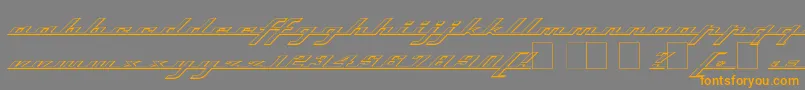 Topso-Schriftart – Orangefarbene Schriften auf grauem Hintergrund