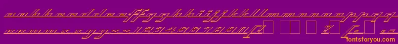 Topso-fontti – oranssit fontit violetilla taustalla