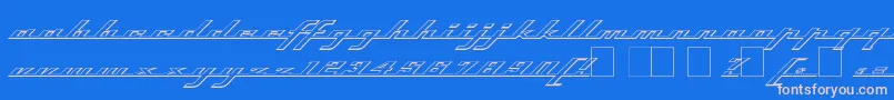 フォントTopso – ピンクの文字、青い背景