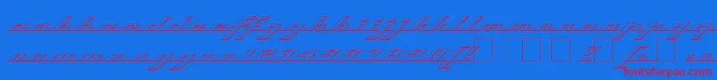 Topso Font – Red Fonts on Blue Background
