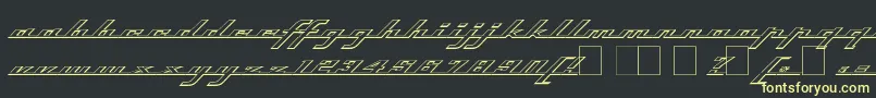 フォントTopso – 黒い背景に黄色の文字