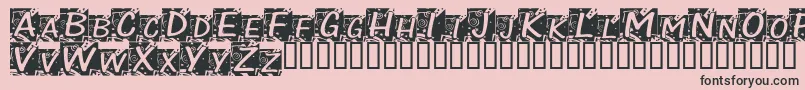 ChloeConfetti Font – Black Fonts on Pink Background