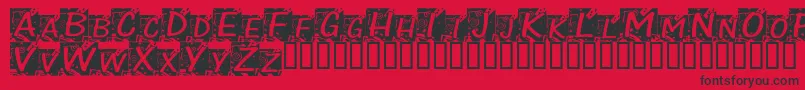 ChloeConfetti Font – Black Fonts on Red Background