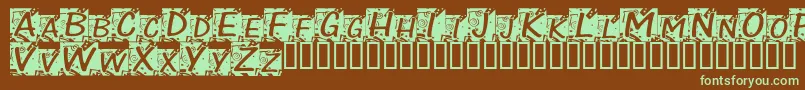 ChloeConfetti-fontti – vihreät fontit ruskealla taustalla