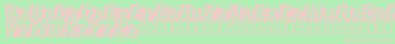 ChloeConfetti-fontti – vaaleanpunaiset fontit vihreällä taustalla