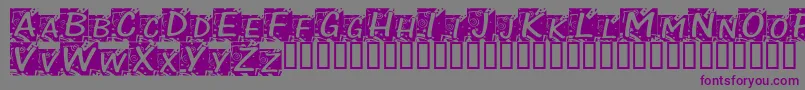 フォントChloeConfetti – 紫色のフォント、灰色の背景