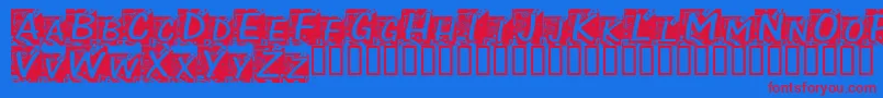 ChloeConfetti Font – Red Fonts on Blue Background