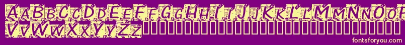 ChloeConfetti Font – Yellow Fonts on Purple Background