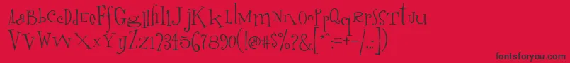 Randumhouse Font – Black Fonts on Red Background