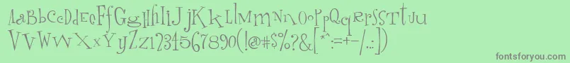 Randumhouse Font – Gray Fonts on Green Background