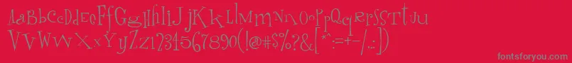 Randumhouse Font – Gray Fonts on Red Background