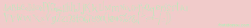 Randumhouse Font – Green Fonts on Pink Background