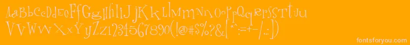 Randumhouse Font – Pink Fonts on Orange Background