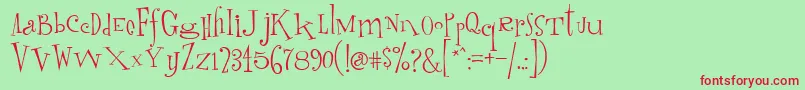 Randumhouse Font – Red Fonts on Green Background