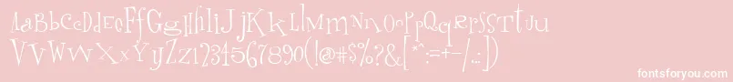 Randumhouse Font – White Fonts on Pink Background