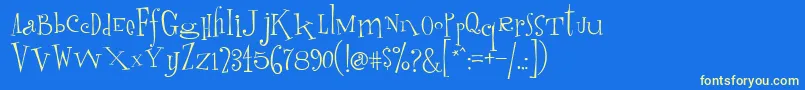 Randumhouse Font – Yellow Fonts on Blue Background