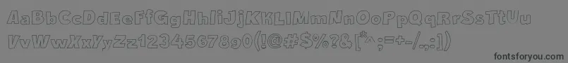 CrazyKrabsOutline Font – Black Fonts on Gray Background