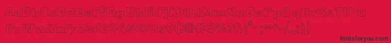 CrazyKrabsOutline Font – Black Fonts on Red Background