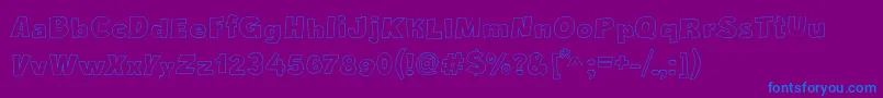 CrazyKrabsOutline Font – Blue Fonts on Purple Background