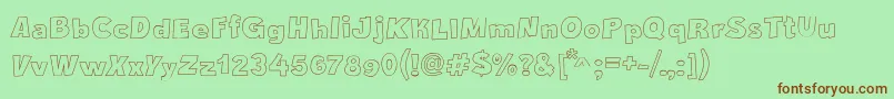 CrazyKrabsOutline Font – Brown Fonts on Green Background