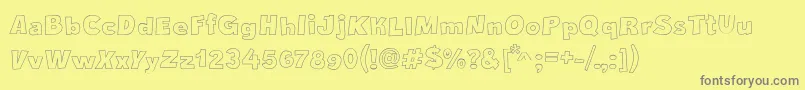 fuente CrazyKrabsOutline – Fuentes Grises Sobre Fondo Amarillo