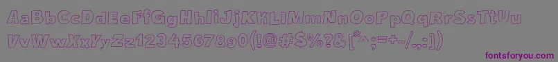 CrazyKrabsOutline Font – Purple Fonts on Gray Background