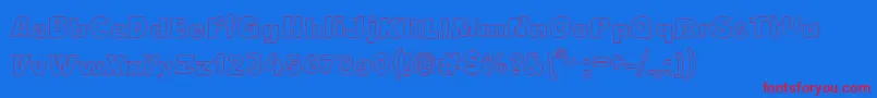 CrazyKrabsOutline Font – Red Fonts on Blue Background