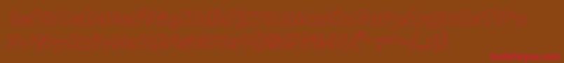 CrazyKrabsOutline Font – Red Fonts on Brown Background