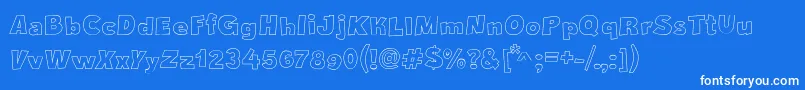 CrazyKrabsOutline Font – White Fonts on Blue Background