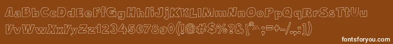 CrazyKrabsOutline Font – White Fonts on Brown Background