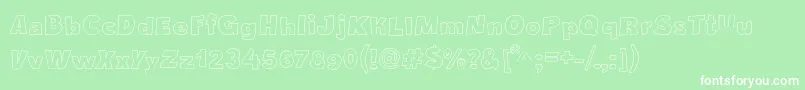 CrazyKrabsOutline Font – White Fonts on Green Background