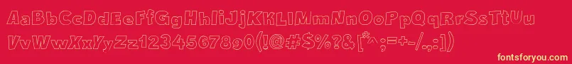 CrazyKrabsOutline Font – Yellow Fonts on Red Background