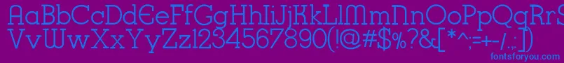 K22KarnakDeco-Schriftart – Blaue Schriften auf violettem Hintergrund