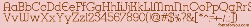 K22KarnakDeco Font – Brown Fonts on Pink Background