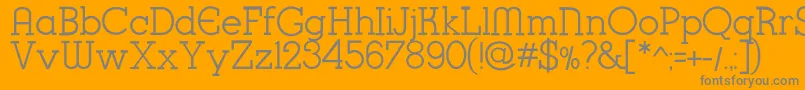 K22KarnakDeco-Schriftart – Graue Schriften auf orangefarbenem Hintergrund